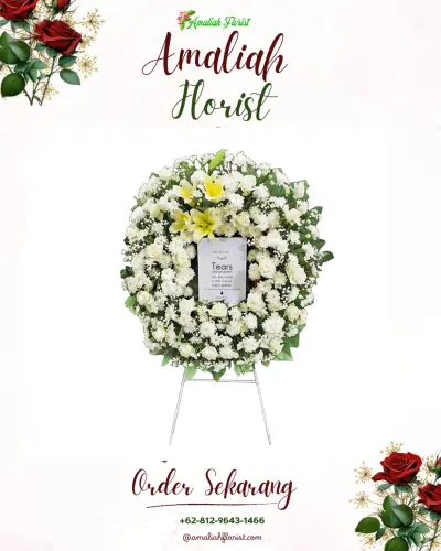Krans Bunga Duka Cita di Sukamanah